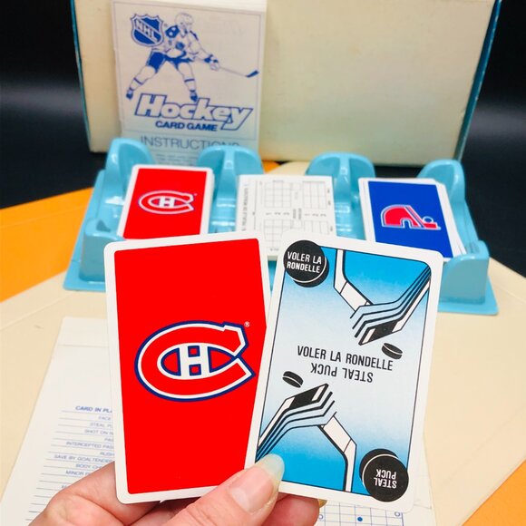1985 NHL Hockey Card Game Complete Box Set Canadiens Nordiques Rivalry Face Off - Picture 4 of 12